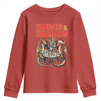 Funny Rpg Christmas Game Youth Sweatshirt Houses And Humans Tabletop Game Xmas Dragon - Wonder Print Shop