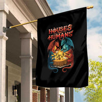 Gaming Houses and Humans Garden Flag Funny Rpg Parody Gamer - Wonder Print Shop