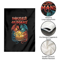 Gaming Houses and Humans Garden Flag Funny Rpg Parody Gamer - Wonder Print Shop