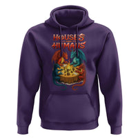 Gaming Houses and Humans Hoodie Funny Rpg Parody Gamer - Wonder Print Shop