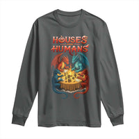 Gaming Houses and Humans Long Sleeve Shirt Funny Rpg Parody Gamer - Wonder Print Shop