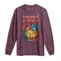 Gaming Houses and Humans Long Sleeve Shirt Funny Rpg Parody Gamer - Wonder Print Shop