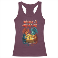 Gaming Houses and Humans Racerback Tank Top Funny Rpg Parody Gamer - Wonder Print Shop
