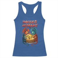 Gaming Houses and Humans Racerback Tank Top Funny Rpg Parody Gamer - Wonder Print Shop