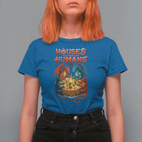 Gaming Houses and Humans T Shirt For Women Funny Rpg Parody Gamer - Wonder Print Shop