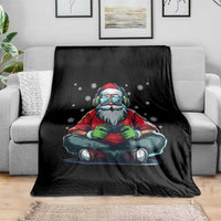 Funny Christmas Gamer Santa Claus Game Controller Throw Blanket - Wonder Print Shop