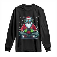 Funny Christmas Gamer Santa Claus Game Controller Long Sleeve Shirt - Wonder Print Shop