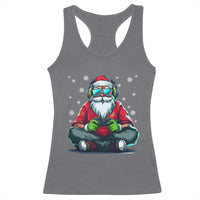 Funny Christmas Gamer Santa Claus Game Controller Racerback Tank Top - Wonder Print Shop