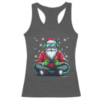Funny Christmas Gamer Santa Claus Game Controller Racerback Tank Top - Wonder Print Shop