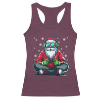 Funny Christmas Gamer Santa Claus Game Controller Racerback Tank Top - Wonder Print Shop