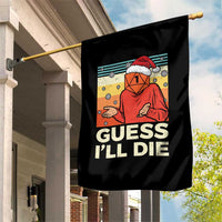Funny Christmas Rpg Gamer Garden Flag Guess l Will Die Retro Dice Santa Hat - Wonder Print Shop