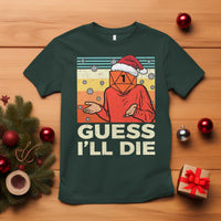 Funny Christmas Rpg Gamer T Shirt Guess l Will Die Retro Dice Santa Hat - Wonder Print Shop