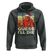 Funny Christmas Rpg Gamer Hoodie Guess l Will Die Retro Dice Santa Hat - Wonder Print Shop