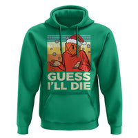 Funny Christmas Rpg Gamer Hoodie Guess l Will Die Retro Dice Santa Hat - Wonder Print Shop
