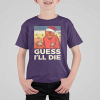 Funny Christmas Rpg Gamer T Shirt For Kid Guess l Will Die Retro Dice Santa Hat - Wonder Print Shop