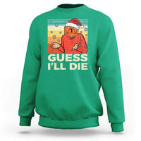 Funny Christmas Rpg Gamer Sweatshirt Guess l Will Die Retro Dice Santa Hat - Wonder Print Shop