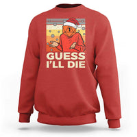 Funny Christmas Rpg Gamer Sweatshirt Guess l Will Die Retro Dice Santa Hat - Wonder Print Shop