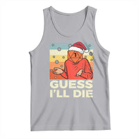 Funny Christmas Rpg Gamer Tank Top Guess l Will Die Retro Dice Santa Hat - Wonder Print Shop