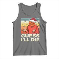 Funny Christmas Rpg Gamer Tank Top Guess l Will Die Retro Dice Santa Hat - Wonder Print Shop
