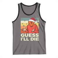 Funny Christmas Rpg Gamer Tank Top Guess l Will Die Retro Dice Santa Hat - Wonder Print Shop