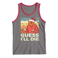 Funny Christmas Rpg Gamer Tank Top Guess l Will Die Retro Dice Santa Hat - Wonder Print Shop
