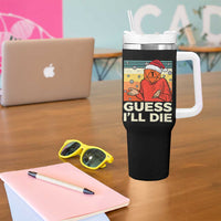 Funny Christmas Rpg Gamer Tumbler With Handle Guess l Will Die Retro Dice Santa Hat - Wonder Print Shop