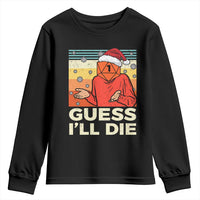 Funny Christmas Rpg Gamer Youth Sweatshirt Guess l Will Die Retro Dice Santa Hat - Wonder Print Shop