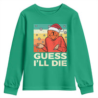 Funny Christmas Rpg Gamer Youth Sweatshirt Guess l Will Die Retro Dice Santa Hat - Wonder Print Shop