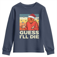 Funny Christmas Rpg Gamer Youth Sweatshirt Guess l Will Die Retro Dice Santa Hat - Wonder Print Shop