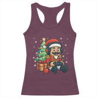 Funny Christmas Video Game Nutcracker Xmas Tree Gamer Racerback Tank Top - Wonder Print Shop