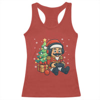 Funny Christmas Video Game Nutcracker Xmas Tree Gamer Racerback Tank Top - Wonder Print Shop