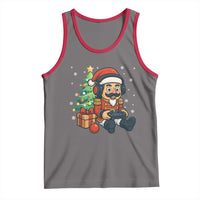 Funny Christmas Video Game Nutcracker Xmas Tree Gamer Tank Top - Wonder Print Shop