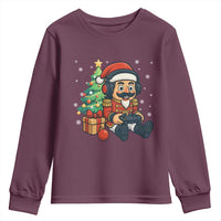 Funny Christmas Video Game Nutcracker Xmas Tree Gamer Youth Sweatshirt - Wonder Print Shop