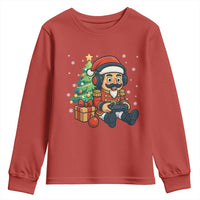 Funny Christmas Video Game Nutcracker Xmas Tree Gamer Youth Sweatshirt - Wonder Print Shop
