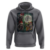 Funny Three Raccoons With The Moon Christmas Hoodie Santa Sleigh - Wonder Print Shop