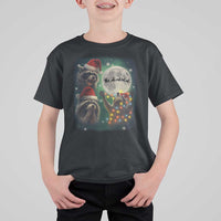 Funny Three Raccoons With The Moon Christmas T Shirt For Kid Santa Sleigh - Wonder Print Shop