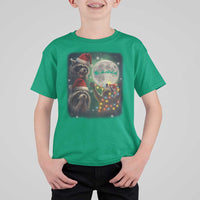 Funny Three Raccoons With The Moon Christmas T Shirt For Kid Santa Sleigh - Wonder Print Shop