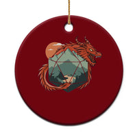 Funny Dragon Tabletop RPG Dice Game Ceramic Ornament