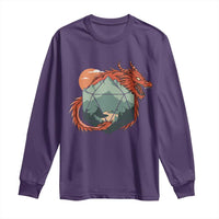 Funny Dragon Tabletop RPG Dice Game Long Sleeve Shirt