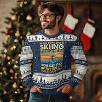 Funny You Dont Stop Skiing When You Get Old You Get Old When You Stop Skiing Ugly Christmas Sweater - Wonder Print Shop