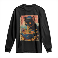 Cat Ramen Hanukkah Long Sleeve Shirt Japanese Kawaii Anime Chanukah Cat - Wonder Print Shop