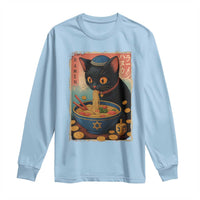 Cat Ramen Hanukkah Long Sleeve Shirt Japanese Kawaii Anime Chanukah Cat - Wonder Print Shop