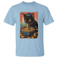 Cat Ramen Hanukkah T Shirt Japanese Kawaii Anime Chanukah Cat - Wonder Print Shop
