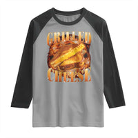 Grilled Cheese Raglan Shirt Food Lover Funny Gag Weird Meme 90s - Wonder Print Shop