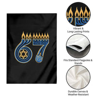 Funny 67 Hanukkah Garden Flag Chanukah Menorah Dreidel Star Of David Six Seven Meme - Wonder Print Shop