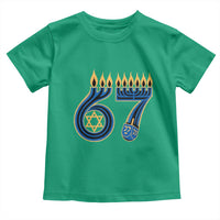 Funny 67 Hanukkah Toddler T Shirt Chanukah Menorah Dreidel Star Of David Six Seven Meme - Wonder Print Shop