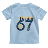 Funny 67 Hanukkah Toddler T Shirt Chanukah Menorah Dreidel Star Of David Six Seven Meme - Wonder Print Shop