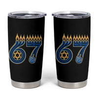 Funny 67 Hanukkah Tumbler Cup Chanukah Menorah Dreidel Star Of David Six Seven Meme - Wonder Print Shop
