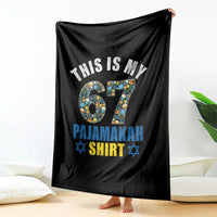 Funny 67 Hanukkah Throw Blanket This Is My 67 Pajamakah Gift - Wonder Print Shop