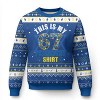 Funny 67 Chanukah Hanukkah Ugly Sweater This Is My 67 Pajamakah Gift - Wonder Print Shop